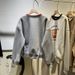 Real Shot Color Block Fleece Lined Thickened Sweatshirt For Women, Autumn Winter 2024 New Loose Long Sleeve Top Thin_ecoleips.com