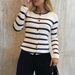 DiYun European And American Elegant Striped Long-Sleeve Vest Women's Clothing 2025 Autumn/Winter_ecoleips.com