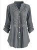 2025 New Women's Long Sleeve V-neck Blouse Plus Size Lace Shirt_ecoleips.com