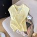 Women's Clothing Women's T Summer New Polo Collar Sleeveless Vest Top T Shirt Ice Silk Sweater Female_ecoleips.com