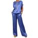 Spring/Summer Casual Outfit: Loose-Fitting Shirt With Wide Leg Pants_ecoleips.com