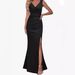 Women's Clothing V Neck Slit Evening Dress Cocktail Long Dress_ecoleips.com