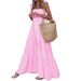 Women's Summer Striped Maxi Dress Elegant Loose Fit A-Line Sleeveless Casual Dress for Women Pink Red Black Sky Blue_ecoleips.com