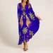 Women's Clothing 2025 European And American Cross-Border New Spring V-Neck Printed Loose Fashion Dress_ecoleips.com