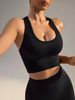 Women's Clothing Fine Thread Tight Sports Vest With Quick Drying Back And U Neck For Running And Fitness Yoga And Fitness Solid Color Small Vest_ecoleips.com