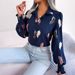 Instagram-style Real Shot Of 2026 Spring/summer European And American Style Feather Lantern Sleeve Collared Shirt._ecoleips.com