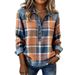 Women's Loose Long Sleeve Collared Pullover Sweatshirt European American Style Digital Print Color Block New 2026_ecoleips.com