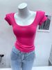 CHAO Women's Slim Fit round Neck Short Sleeve T-Shirt Comfortable Cotton Base Layer Top for Spring/Summer Stylish Flattering_ecoleips.com