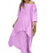 Women's Plus Size Set Cotton Linen Fashion Casual Long Sleeve Top With Wide Leg Pants Two Piece Outfit_ecoleips.com