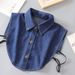 Women's Clothing Denim Shirt Collar Versatile Collar Casual Replacement Multifunctional Collar With Sweater Clothes_ecoleips.com