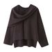 Winter Versatile Scarf Integrated Knitted Sweater_ecoleips.com