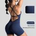 Aria Basics Aria Basics Cross-Border European And American Style Vest Yoga Shorts Sexy Bodycon One-Piece New Sports Bodysuit_ecoleips.com