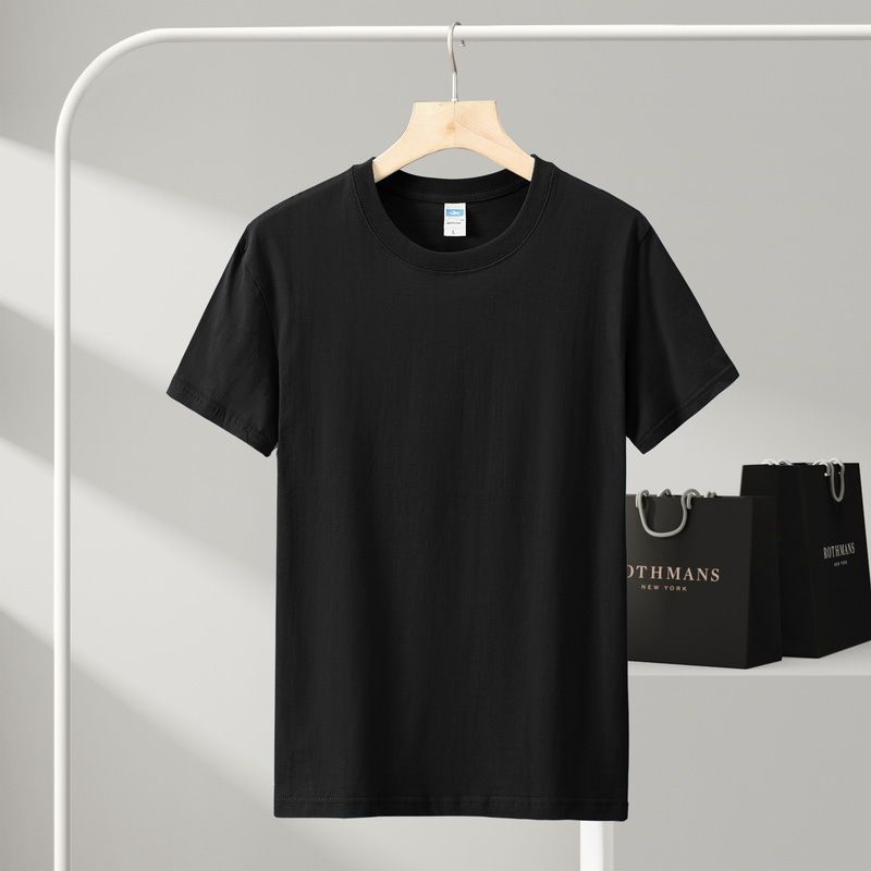 180G Premium Xinjiang Combed Cotton Short-Sleeve T-Shirt-Unisex Loose-Fit Round-Neck Cotton Base Layer For Versatile Sty_ecoleips.com