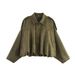 Women's Trendy Lapel Zip Up Jacket Street Style Retro Suede Outerwear_ecoleips.com