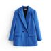 Women's Spring Autumn Fashion Two Button Suit Jacket For Business Commuting Temperament Blazer_ecoleips.com