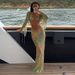 Women's Clothing New Halter Neck Printed Lace Up Split Swimsuit Ladies Sexy Bikini Beach Set_ecoleips.com