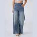 Women's Clothing Slim Fit Stretch Denim Jeans Classic Blue Long Pants Casual Wear_ecoleips.com