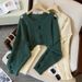 Women's Clothing Women's Autumn Loose Knit Sweater Cover Up Ripped Hollow Out Design Conscious Short Style For Formal & Casual_ecoleips.com