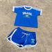 Women's Clothing New Shorts Summer Tops Set Letters Embroidery Women's Set Casual Y2K Sports Style_ecoleips.com