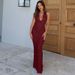 Women's 2025 Summer New Fashion Sexy Deep V Neck Halter Tie Backless Dress Wholesale_ecoleips.com