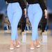 Women's Slim-Fit Polyester Ankle Pants – 12 Trendy Colors | Stretch Comfort | S-XXL | Office To Weekend Versatile Trousers_ecoleips.com