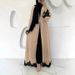 Solid Color Sleeveless Long Vest Dress Solid Color Lace Stitching Open Cardigan With Waist_ecoleips.com
