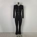 Sports And Fitness Zip-up Hooded Slim-fit Sweatshirt Short Jacket + Casual High-waisted Long Pants Two-piece Set For_ecoleips.com