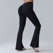 Women's Clothing Peach Bell Bottom Pants Women's Yoga Pants High Waist Hip Lifting Tights Wide Leg Pants Quick Drying Running Sports Pants Women_ecoleips.com
