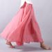 K Women's New Half Length Skirt, Solid Color Long Skirt, Loose And Oversized Skirt, Pleated A-line Skirt_ecoleips.com