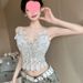 ng2510292 2025 Summer French Sweet And Spicy Lace Camisole Vest With Chest Pads Versatile Top For Women_ecoleips.com