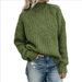 Women’s Oversized Knit Sweater – High Neck Cable Pullover With Open Back (S-XXXL, 6 Colors)_ecoleips.com