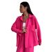 2025 Cross-Border European And American Women's Solid Color Cardigan Pocket Casual Wide-Leg Pants Set_ecoleips.com