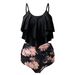 Verve New Style Swimsuit Two-Piece Sexy Solid Color Printed Bikini Set Swimwear For Women_ecoleips.com