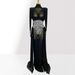 Crystal-Embellished Bandage Dress With Sheer Cape – Sexy Strapless Gown For Club Parties & Stage Performances_ecoleips.com