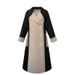 Women's Long Wool Blend Coat - Slim Fit Double-Sided Herringbone Trench Coat, Audrey Hepburn Style Winter Overcoat In Black (M-3XL)_ecoleips.com