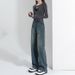 2025 New Hot-Selling Spring And Autumn Straight-Leg Slimming Narrow Wide-Leg Jeans For Women Petite High-Waisted Loose_ecoleips.com