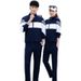 Spring And Autumn Middle Junior Casual Long-sleeve Two-piece Set, High School Student Blue Class Uniform Sportswear_ecoleips.com