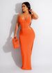 Sexy Women's Wear Neck Hanging, Waist Exposed, Strap Dress, Backless Beach Knitted Long Dress_ecoleips.com