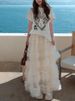 K New Multi Level Heavy Industry Cake Skirt Puff Skirt High Waist Versatile Solid Color A-line Multi Layer Large Swing Long Skirt_ecoleips.com