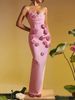 Women Celebrity Sexy Strapless Backless Flower Maxi Long Bodycon Bandage Dress Elegant Birthday Evening Club Party Dresses GCR8_ecoleips.com