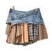 Women's Clothing Low Waist Patchwork Denim Skirt For Women Stylish And Age Reducing Personality Patchwork Design Irregular Skirt Trend_ecoleips.com