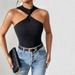 Women's Clothing Sexy Design Twisted Halter Neck Slimming And Body Shaping Party Sexy Vest Tube Top_ecoleips.com