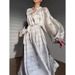 Women's Clothing High End Sense Of Silk Satin Ink Painting Printed Dress Dress Female_ecoleips.com