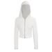 AD741 European American Women's Clothing, Minimalist Casual Autumn And Winter Zip-up Hooded Short Plush Cardigan_ecoleips.com