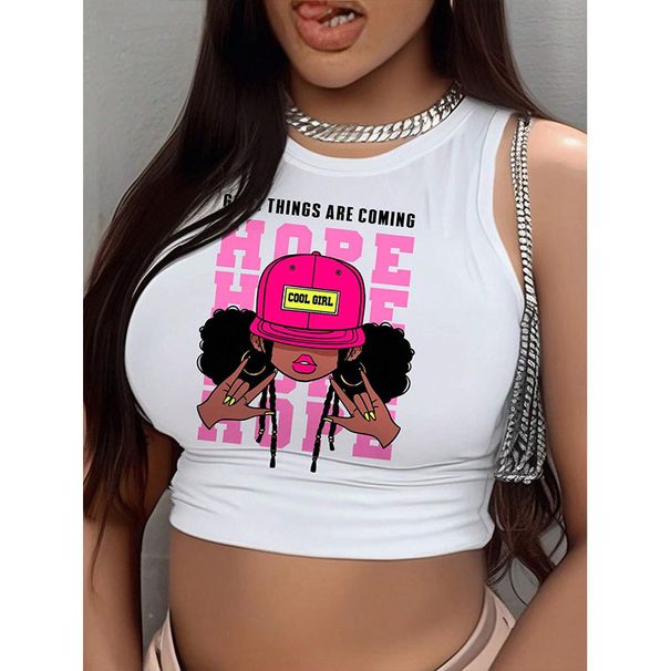 Women's Clothing Summer New Hot Girl Style T-Shirt Women's Slim Fit Short Sleeve Portrait Print Fashion Top_ecoleips.com