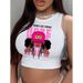 Women's Clothing Summer New Hot Girl Style T-Shirt Women's Slim Fit Short Sleeve Portrait Print Fashion Top_ecoleips.com