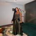 New Fashion Banquet Slim Fit Sexy Solid Color U-Neck Patchwork Vest Long Skirt Dress_ecoleips.com
