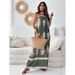 Women's Clothing Positioning Flower Print Suspender Dress_ecoleips.com