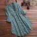 New Women's Cotton Linen Floral Print Shirt mid Length Loose Fit Top for Spring/Summer 2025_ecoleips.com