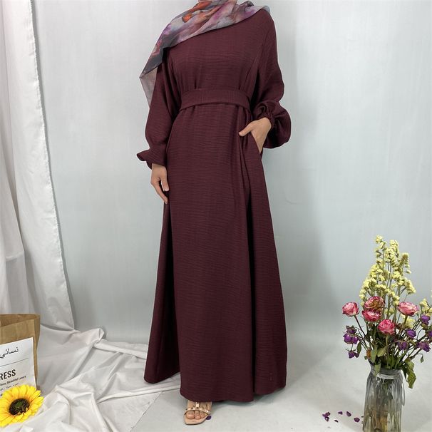 Muslim New Fashion Cross Border Hot Sale Dress Türkiye Dubai Elegant Loose Long Skirt_ecoleips.com